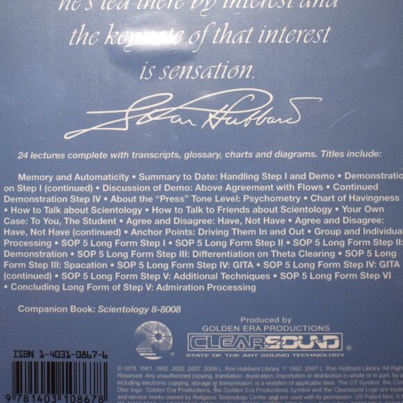 L Ron Hubbard The Philadelphia Doctorate Course Lectures Vol. 4 - Picture 3 of 3
